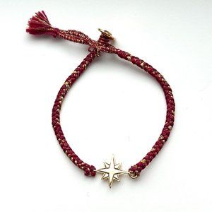 The Brave Collection Woven Braided Berry Starburst Bracelet